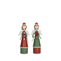 Weihnachtsfigur Engel, 8 x 5,5 x 21,5 cm, Eisen, rot/grün, sortiert POSIWIO 692251022422