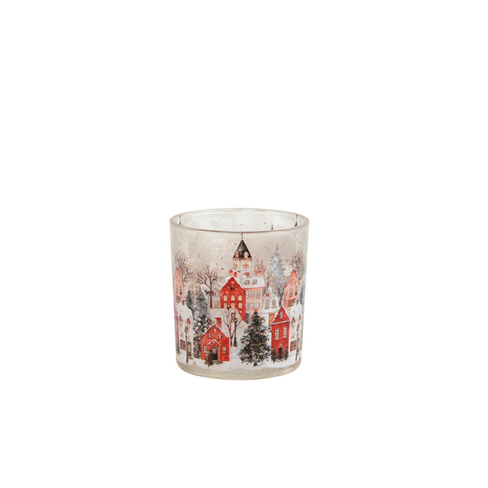 Windlicht Häuser, Ø 7,5 x 8 cm, Glas, bunt POSIWIO 691049008998
