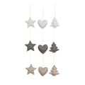 Weihnachtsanhänger Stern/Herz/Baum, Polyester, sortiert POSIWIO 690302000995