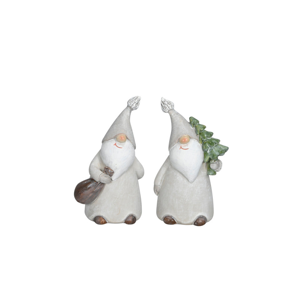 Nikolaus, 6 x 4 x 10,5 cm, Polyresin, grau, sortiert POSIWIO 690940010802