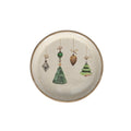 Weihnachtsbehang Dekoteller, Ø 23,5 x 2,5 cm, Stein, grün/creme POSIWIO 692572000907 POSIWIO 692572000907 D23,5xH2,5cm