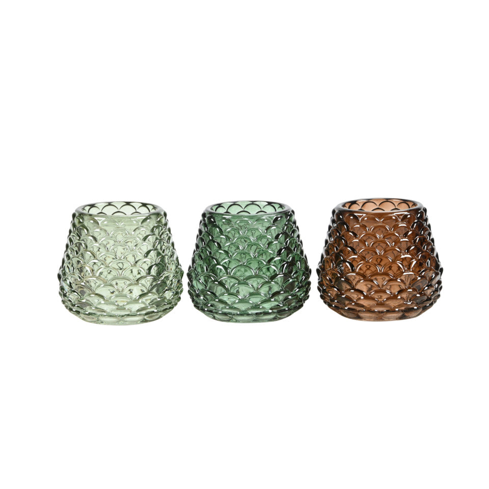 Windlicht, Ø 7,5 x 6,5 cm, Glas, sortiert POSIWIO 690131006362
