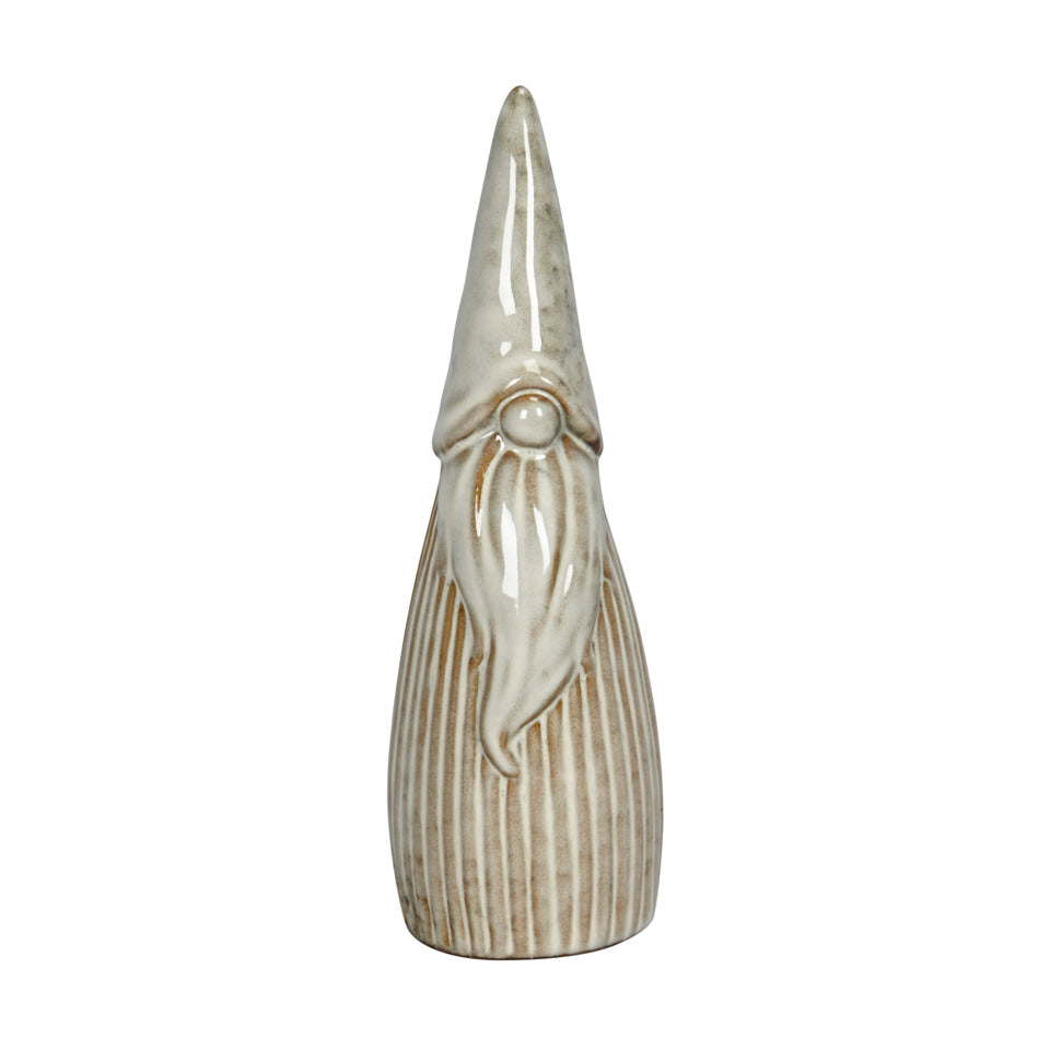 Weihnachtsfigur Wichtel, 6 x 6,5 x 19 cm, Porzellan, creme/braun POSIWIO 690852019145