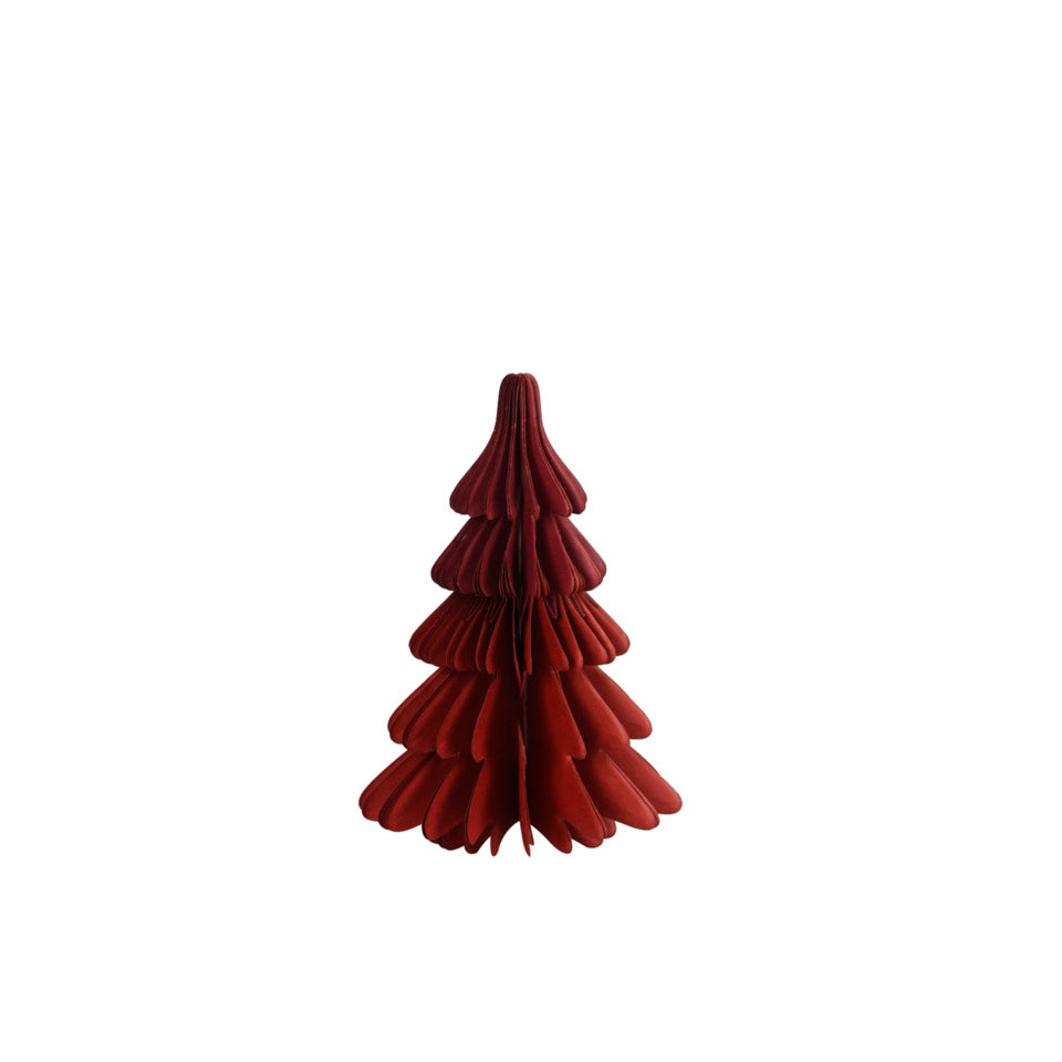 Weihnachtsfigur Baum, 14 x 14 x 20 cm, Papier, rubin rot POSIWIO 692406020457 POSIWIO 692406020457 14x14xH20cm