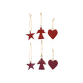 Weihnachtsbehang Stern/Herz/Engel, sortiert POSIWIO 692003000363