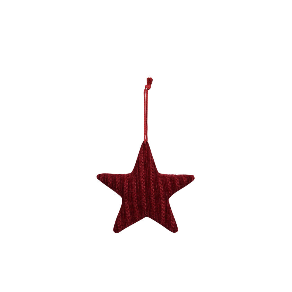 Weihnachtsbehang Stern, 17 x 5 x 16 cm, Polyester, bordeaux POSIWIO 690360017412 POSIWIO 690360017412  17x5xH16cm+10cm
