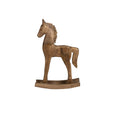 Weihnachtsfigur Schaukelpferd, 22 x 9 x 34 cm, braun/gold POSIWIO 691933034713