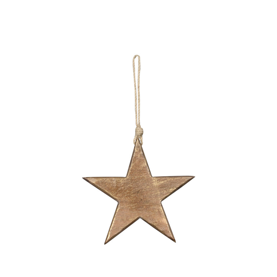 Weihnachtsbehang Stern, 18 x 2 x 17 cm, braun/gold POSIWIO 691936017713