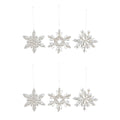Weihnachtsbehang Schneeflocke, 3 Modelle, Papier, weiß/gold POSIWIO 692416000108