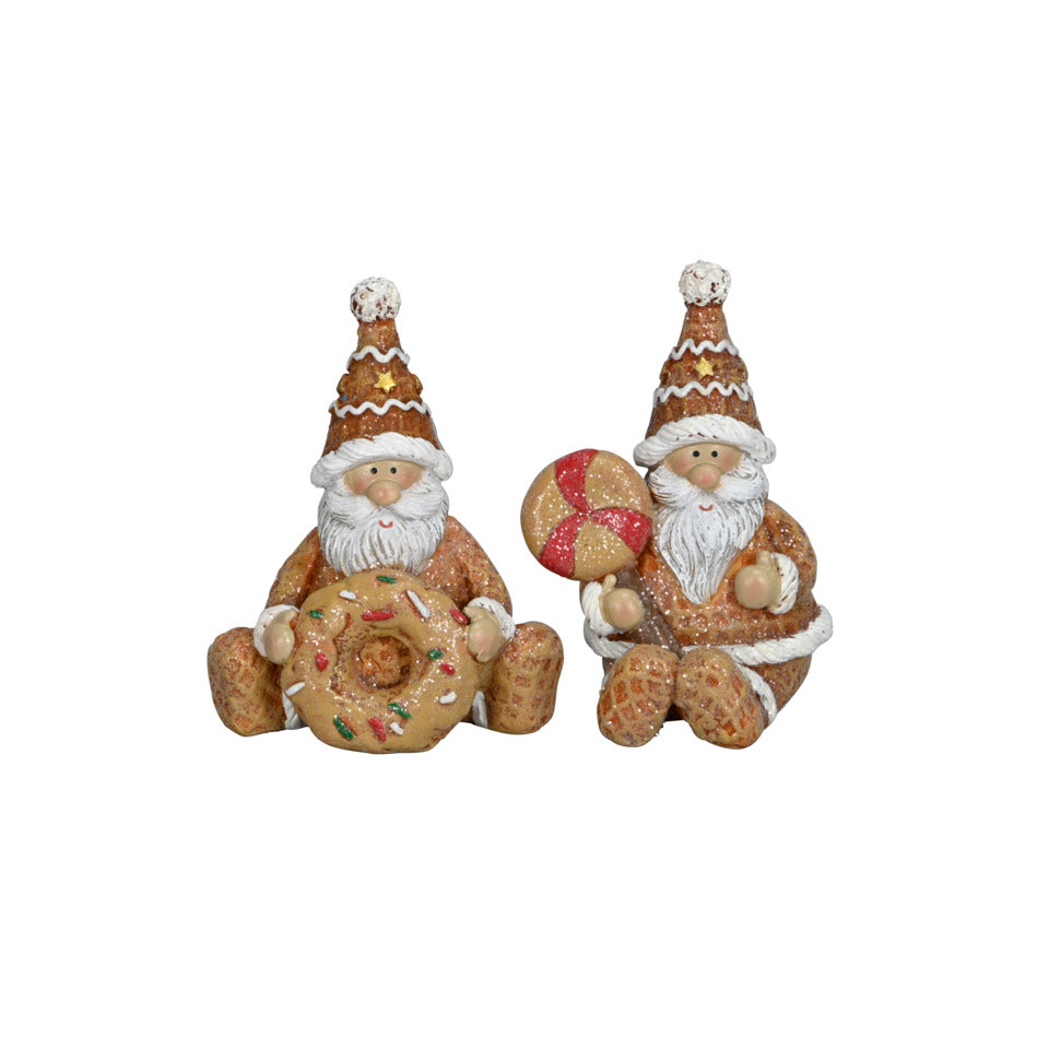 Weihnachtsfigur Weihnachtsmann sitzend, Polyresin, braun/weiß, sortiert POSIWIO 690946000711 POSIWIO 690946000711 7x6,5xH11,5cm