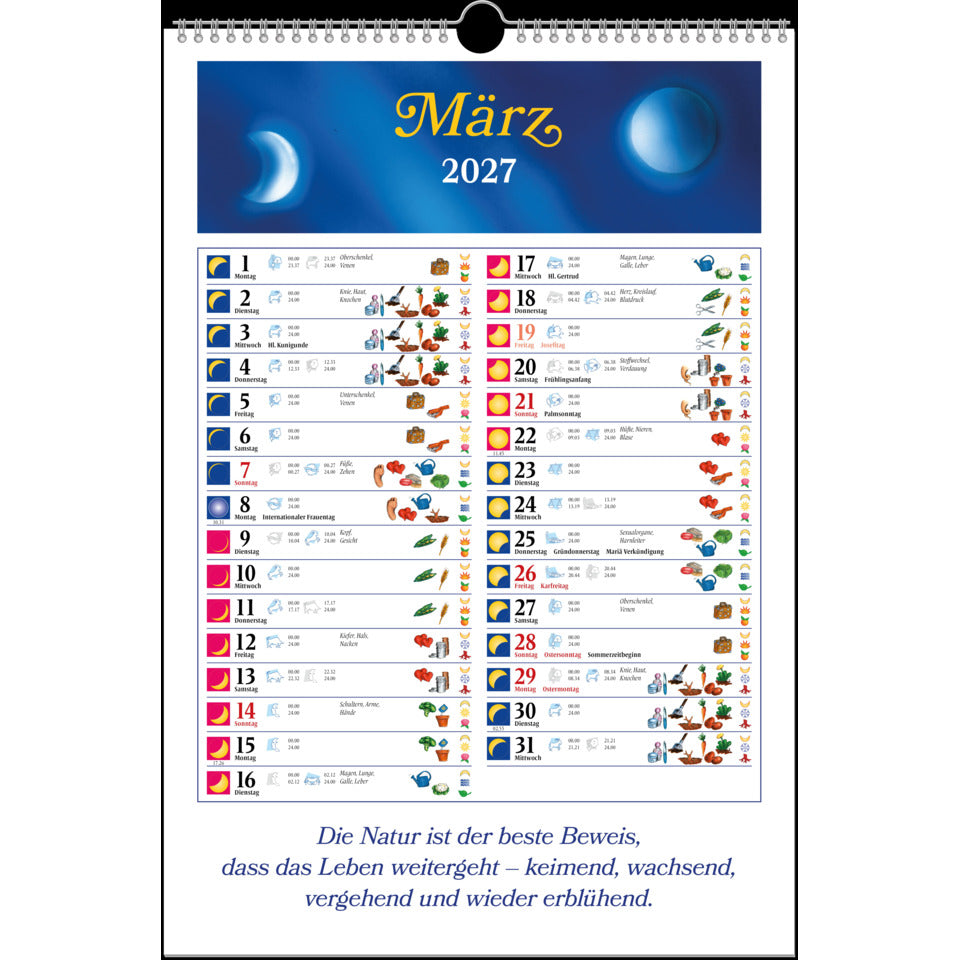 Bildkalender Mondleben Helga Föger, 33 x 48,5 cm HEYNE 23973 HEYNE 23973 Mondleben Föger
