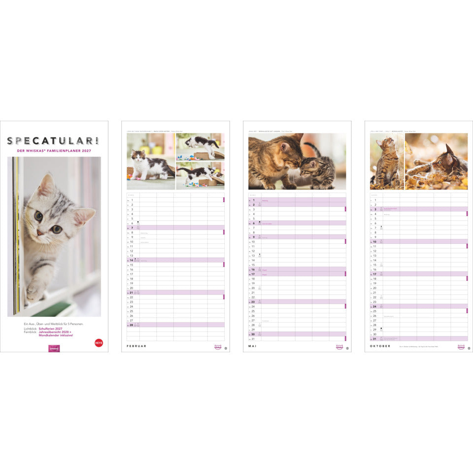 Familienplaner Whiskas, 21 x 45 cm, 5 Spalten HEYE 20591 HEYE 20591 Whiskas