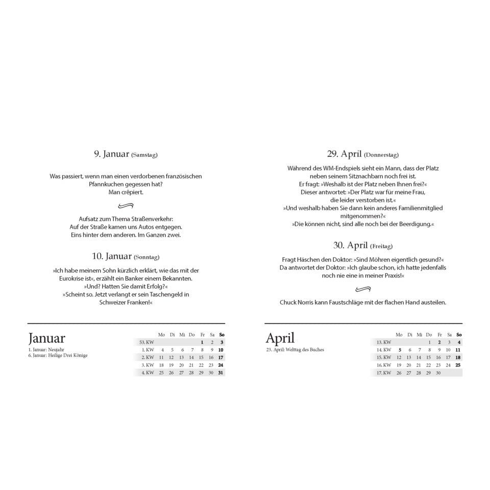 Abreißkalender Witze 2027, 16,5 x 22 cm BASSERMANN 15340 BASSERMANN 15340 Witze-Kalender
