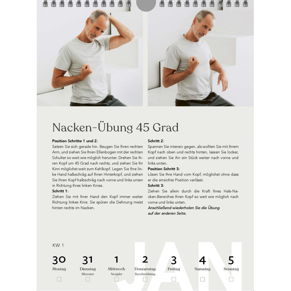 Wochenkalender Fit und beweglich 2027, 22 x 29,5 cm MOSAIK 39544