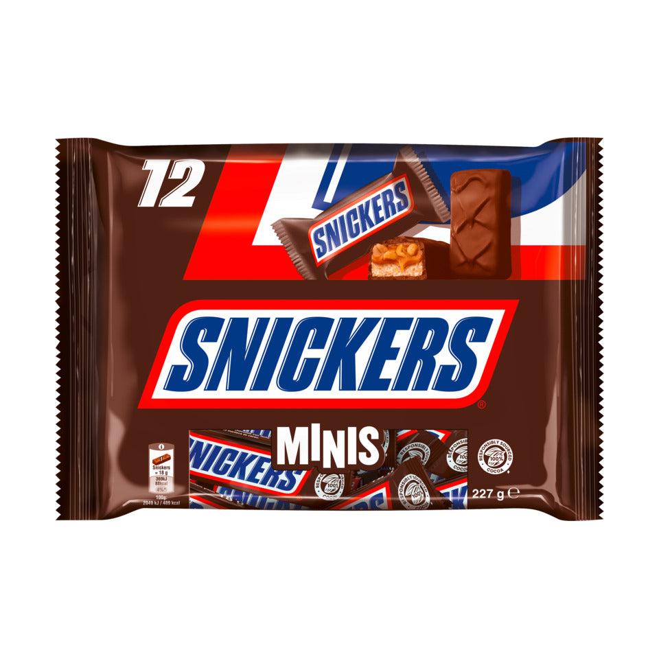 Schokoriegel Snickers Minis, 12 Stück MARS 6147231008
