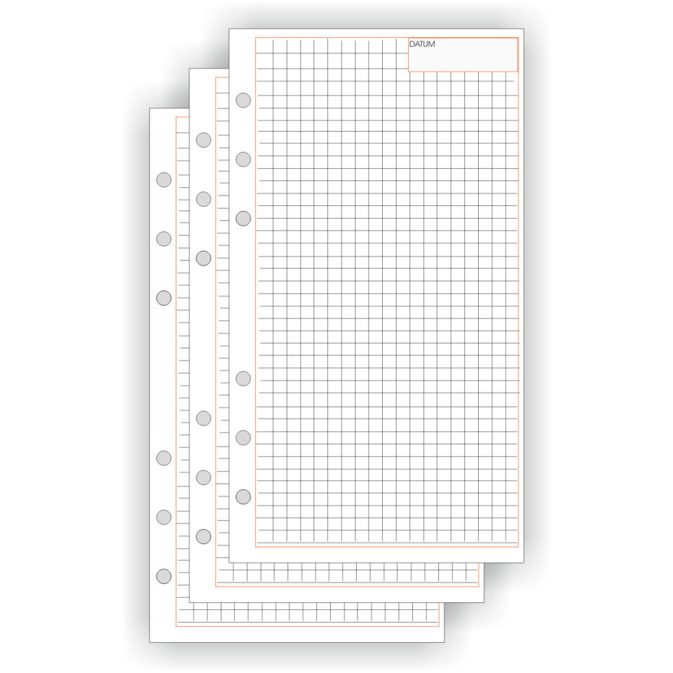 Ersatzeinlage Medium, A6, kariert, 50 Blatt BIND 2610 BIND B-2610 50BL Papier
