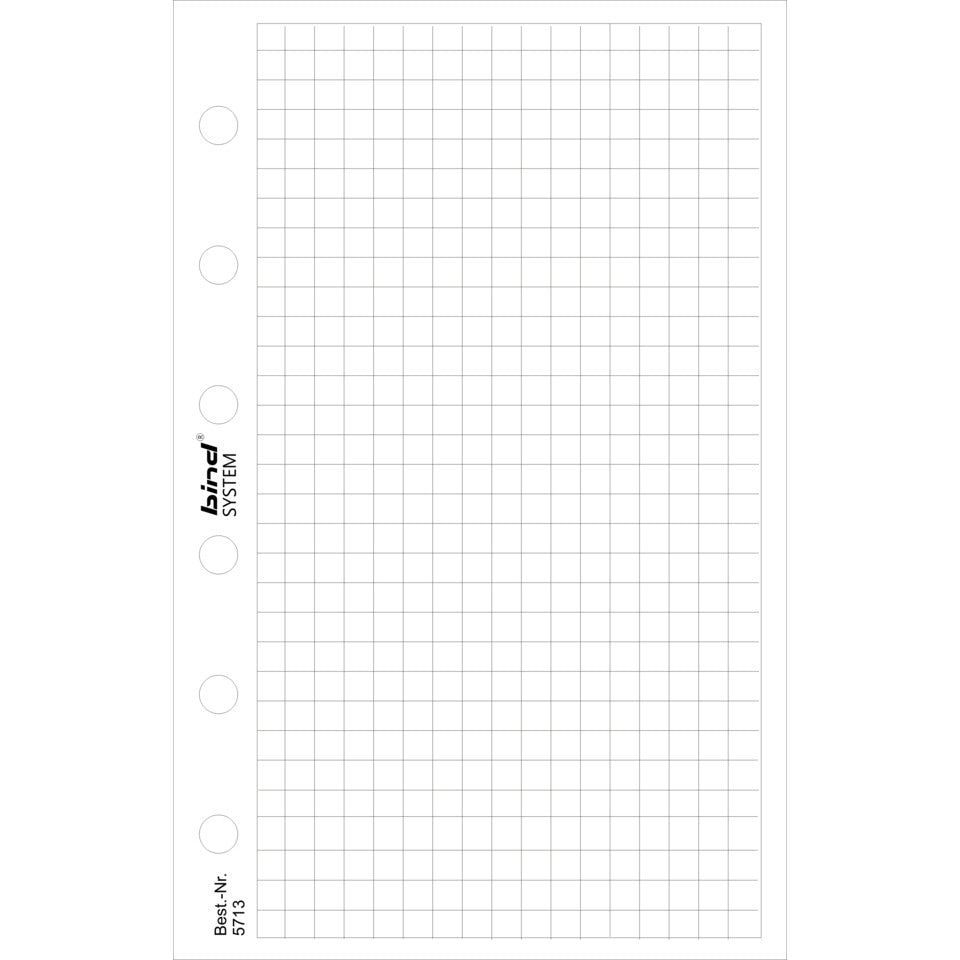 Ersatzeinlage Mini, A7, kariert, 50 Blatt BIND 5713 BIND 5713 50BL Papier