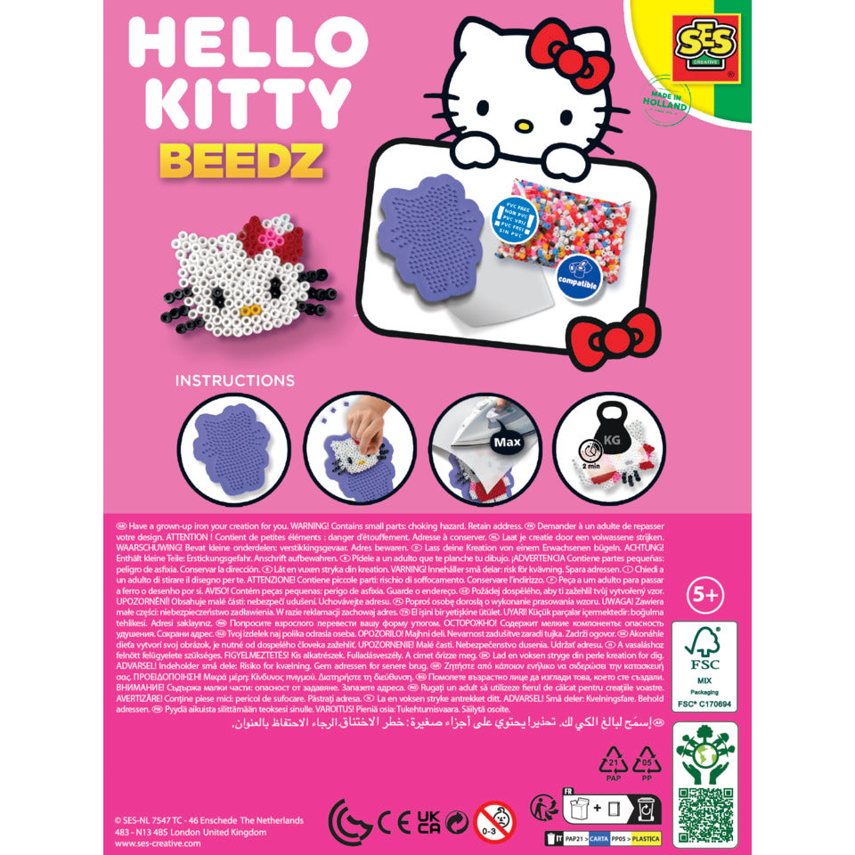 Bastelset Hello Kitty Bügelperlen Set SES 14161