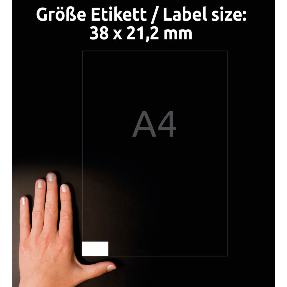 Universaletiketten, 38 x 21,2 mm, 6.500 Stück, weiß AVERY ZWECKFORM LR3666 ZWECKFORM LR3666  6500St