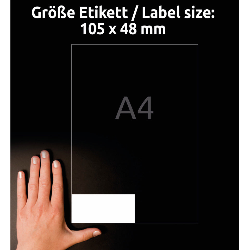 Universal-Etiketten, 105 x 48 mm, 1200 Stück, naturweiß AVERY ZWECKFORM LR3424 ZWECKFORM LR3424  1200St