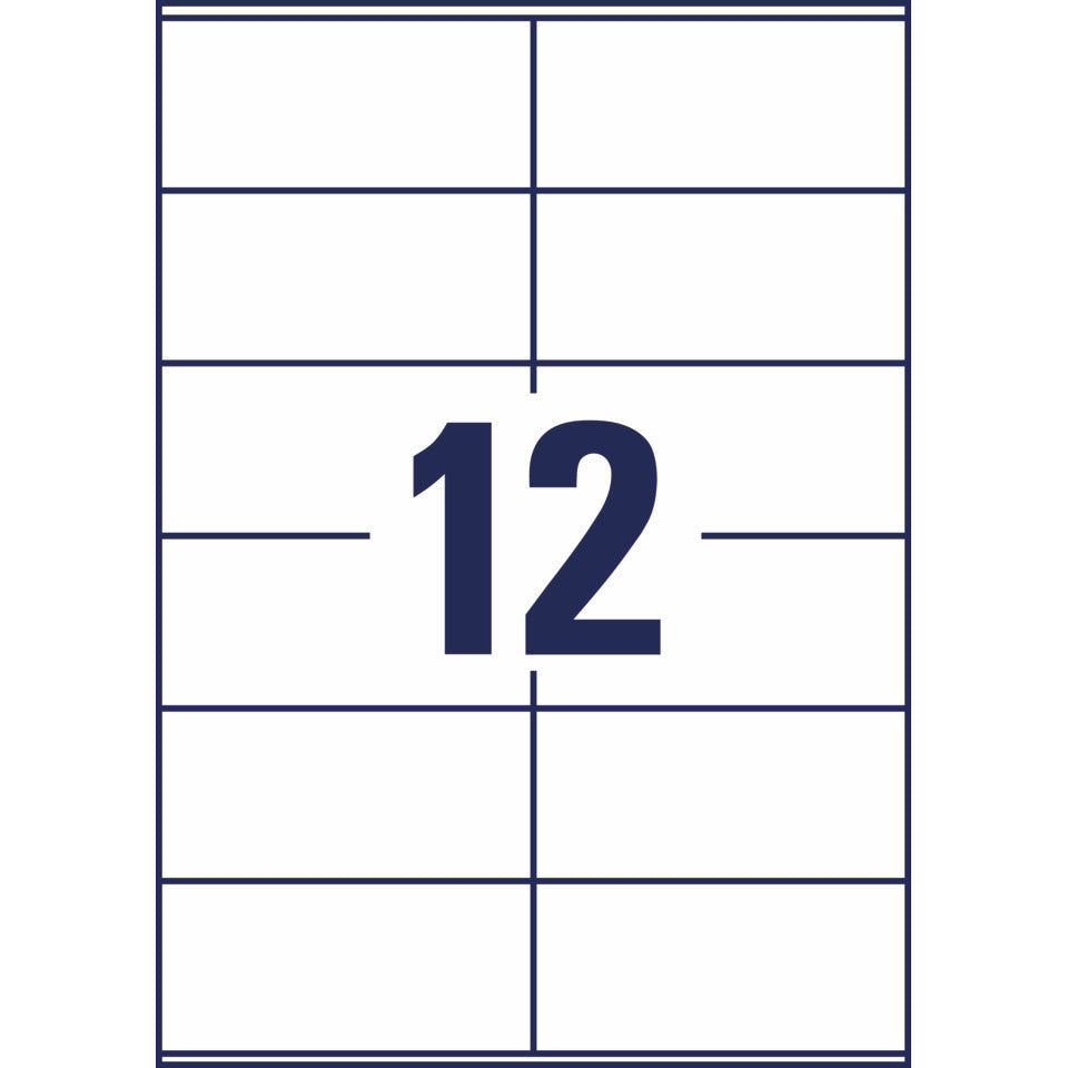 Universal-Etiketten, 105 x 48 mm, 1200 Stück, naturweiß AVERY ZWECKFORM LR3424 ZWECKFORM LR3424  1200St