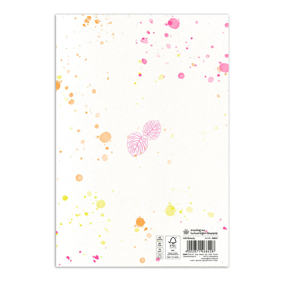 Notizbuch Heupapier - HAYBeauty, A5, 75g/m², 60 Blatt, Eco Softcover, dotted RNK 46841 RNK 46841 HAYBeauty, dotted, A5, 60 Bl
