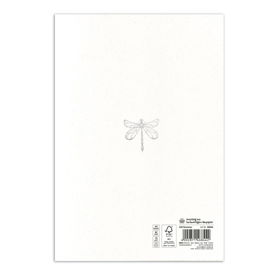 Notizbuch Heupapier - HAYSummer, A5, 75g/m², 60 Blatt, blanko RNK 46844 RNK 46844 HAYSummer, blanko, A5, 60 Bl