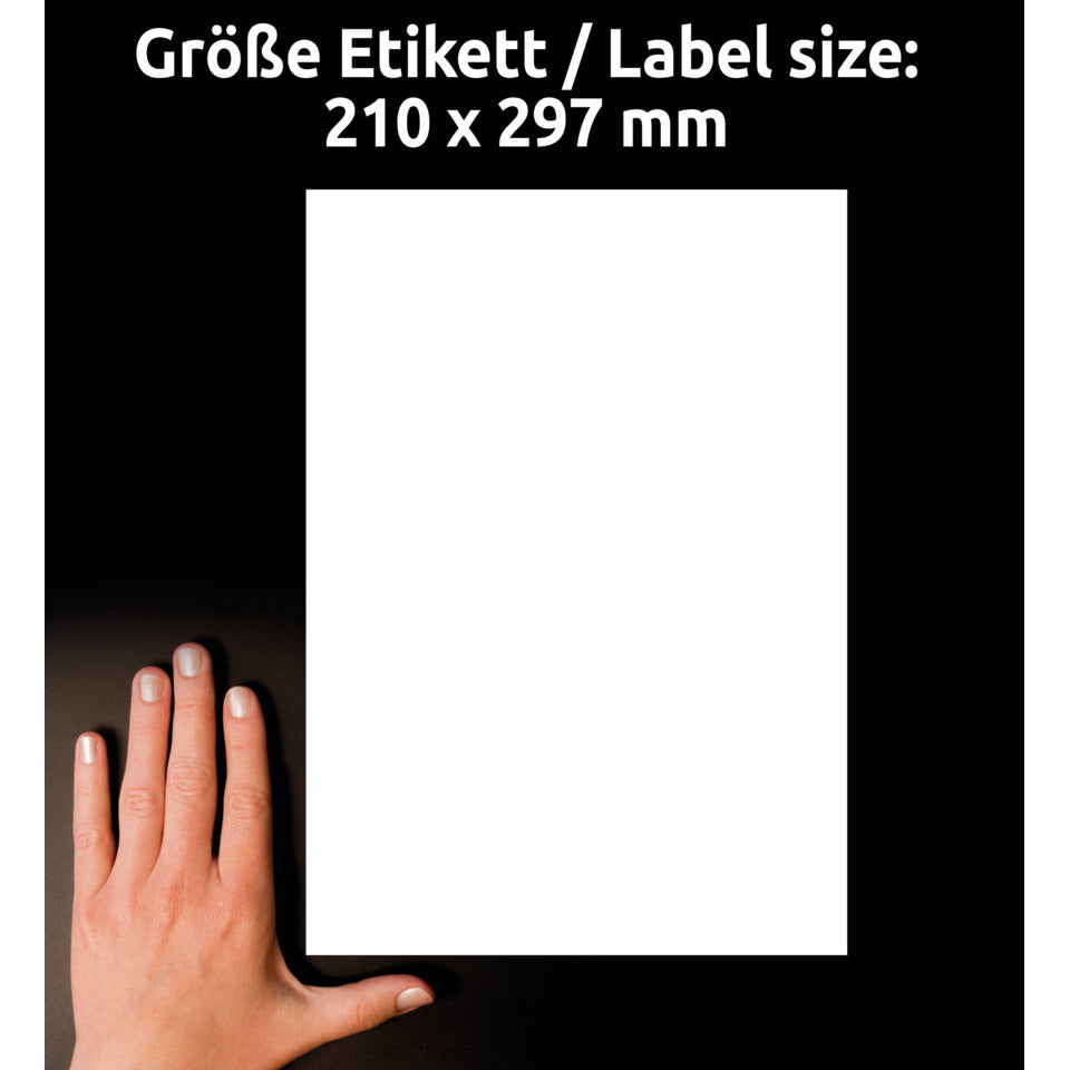 Universaletiketten, 210 x 297 mm, 100 Stück, naturweiß AVERY ZWECKFORM LR3478-10 AVERY ZWECKFORM LR3478-10 10 Blatt