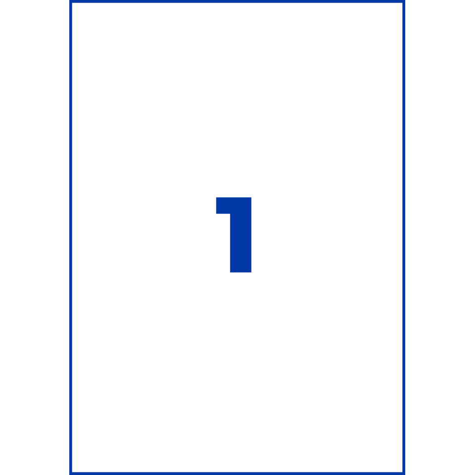 Universaletiketten, 210 x 297 mm, 100 Stück, naturweiß AVERY ZWECKFORM LR3478-10 AVERY ZWECKFORM LR3478-10 10 Blatt