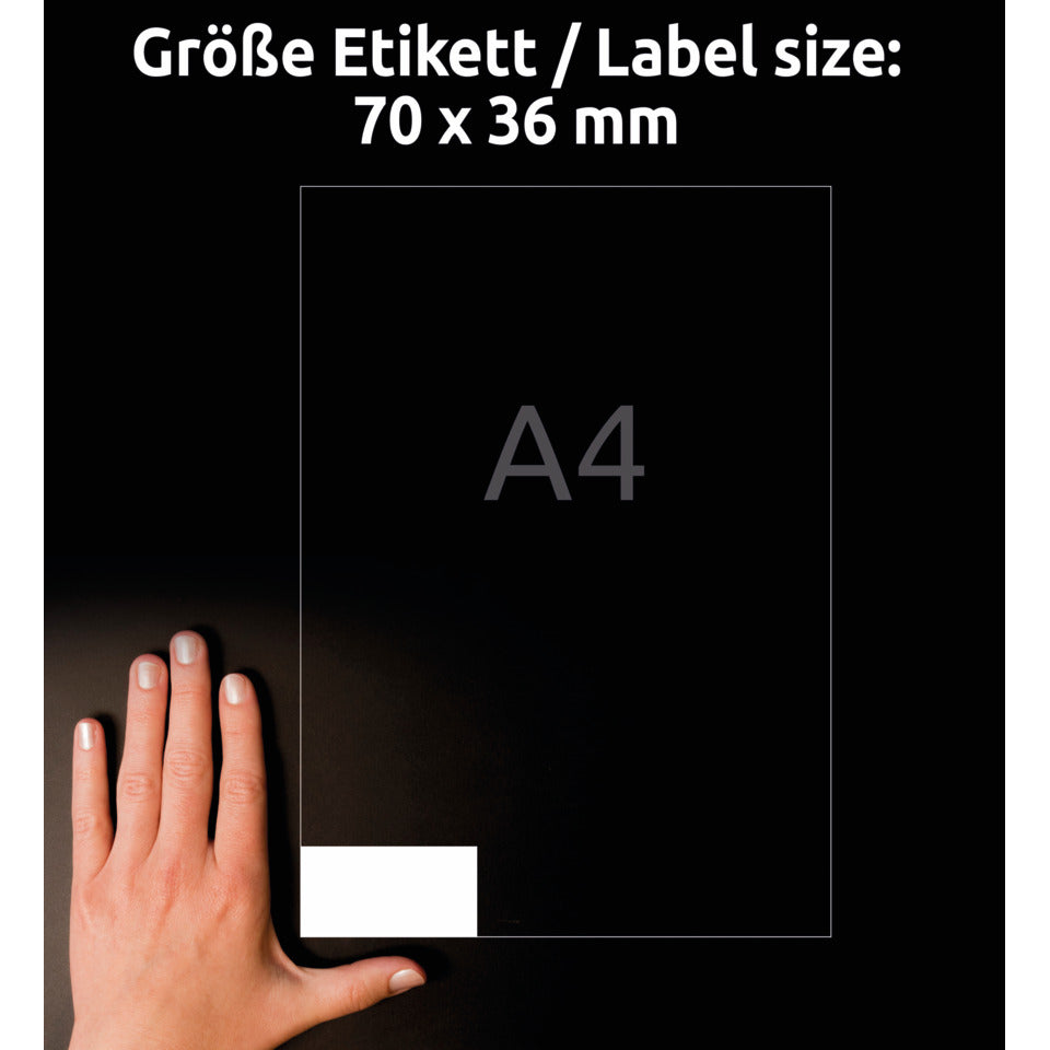 Universaletiketten, 70 x 36 mm, 240 Stück, naturweiß AVERY ZWECKFORM LR3475-10 AVERY ZWECKFORM LR3475-10 10 Blatt