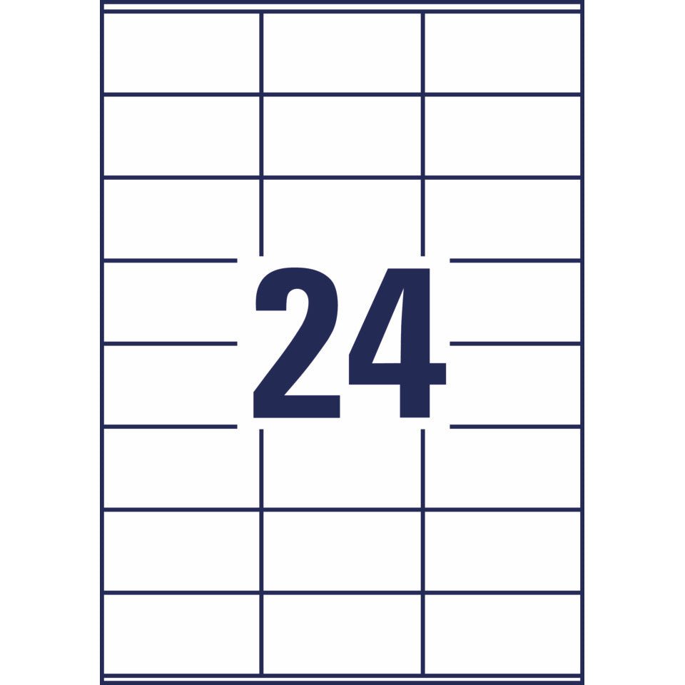 Universaletiketten, 70 x 36 mm, 240 Stück, naturweiß AVERY ZWECKFORM LR3475-10 AVERY ZWECKFORM LR3475-10 10 Blatt