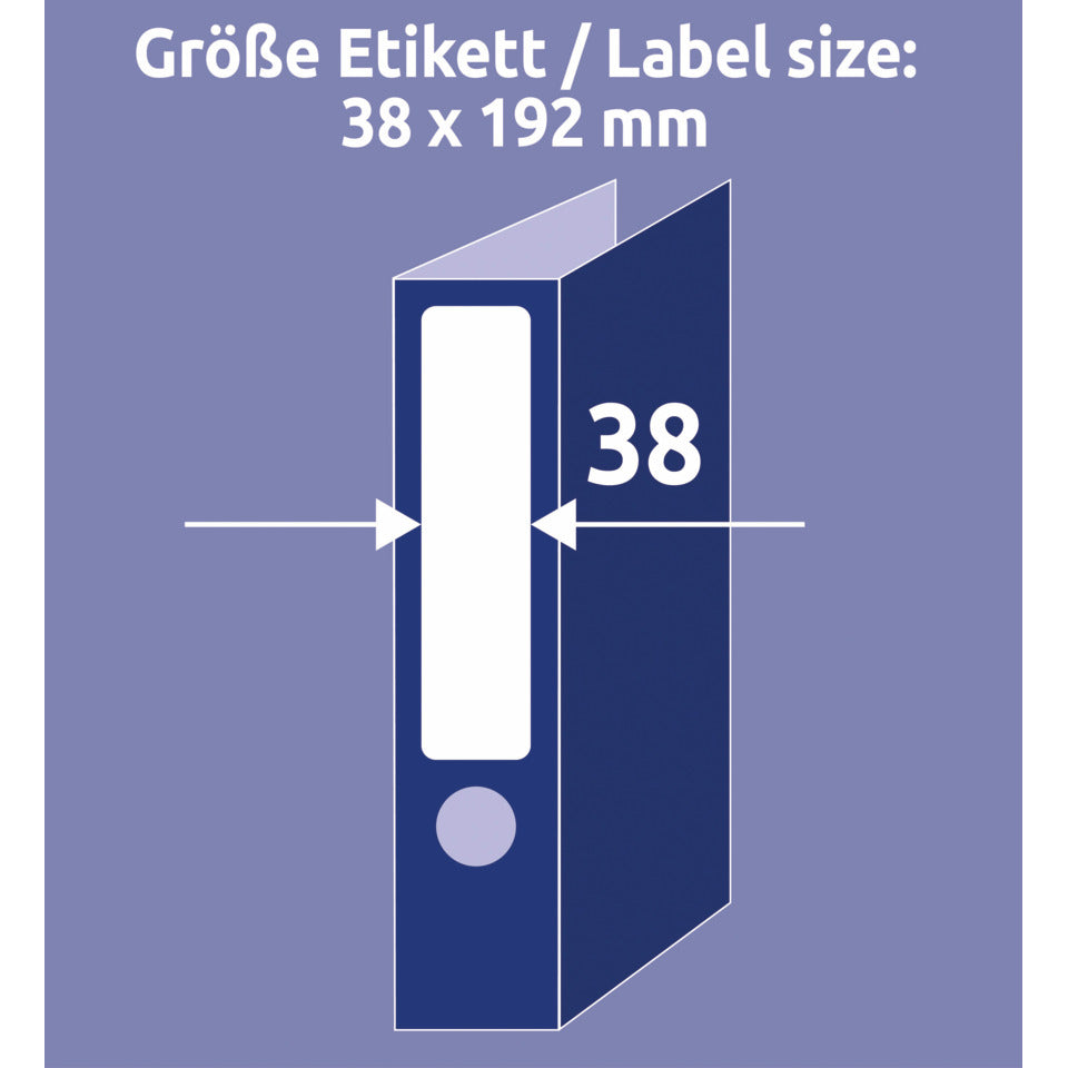 Ordnerrückenschild permanent, 38 x 192 mm, schmal/kurz, 70 Stück, weiß AVERY ZWECKFORM LR4760-10 AVERY ZWECKFORM LR4760-10 10 Blatt