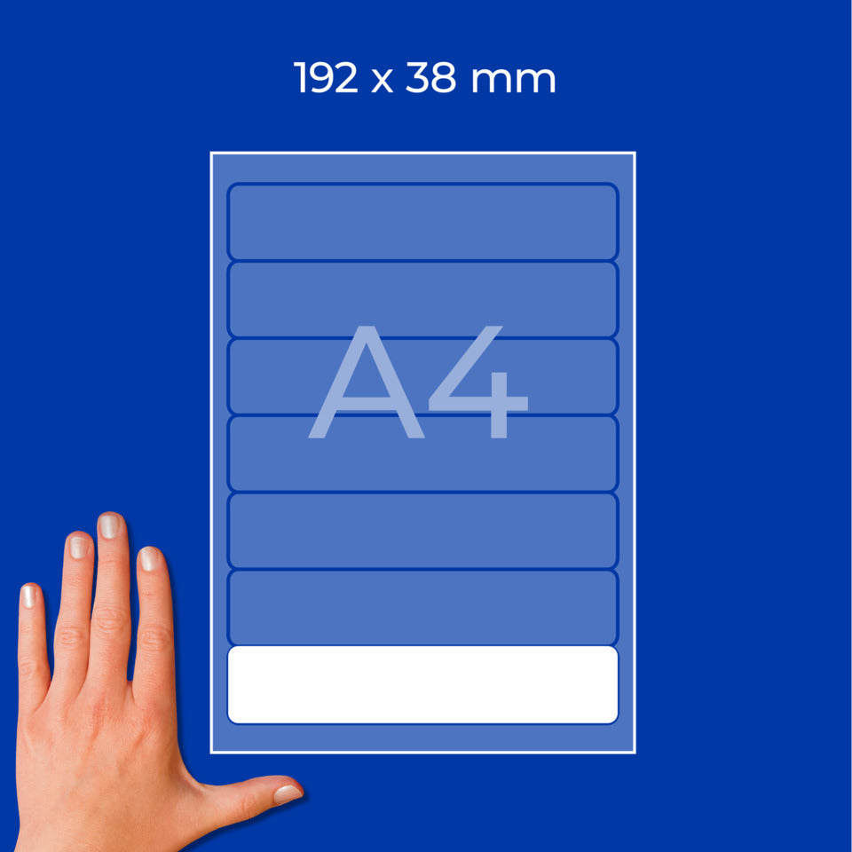 Ordnerrückenschild permanent, 38 x 192 mm, schmal/kurz, 70 Stück, weiß AVERY ZWECKFORM LR4760-10 AVERY ZWECKFORM LR4760-10 10 Blatt