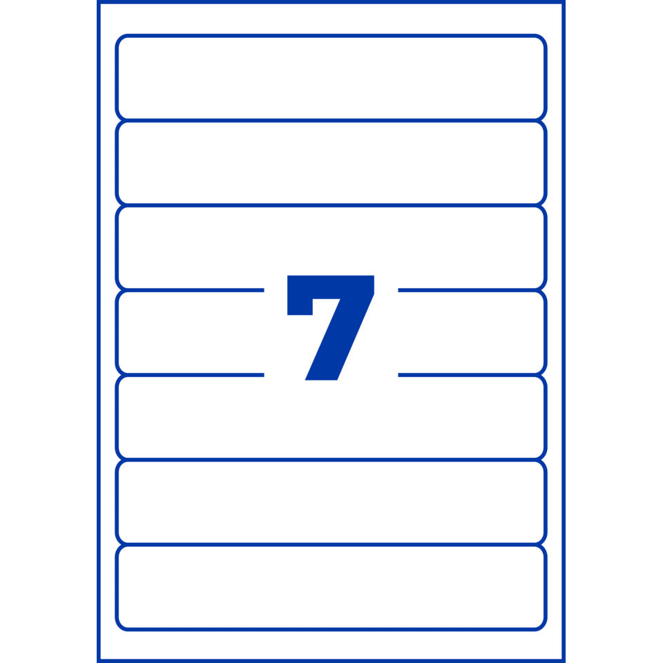 Ordnerrückenschild permanent, 38 x 192 mm, schmal/kurz, 70 Stück, weiß AVERY ZWECKFORM LR4760-10 AVERY ZWECKFORM LR4760-10 10 Blatt