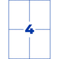 Universaletiketten, 105 x 148 mm, 40 Stück, naturweiß AVERY ZWECKFORM LR3483-10 AVERY ZWECKFORM LR3483-10 10 Blatt
