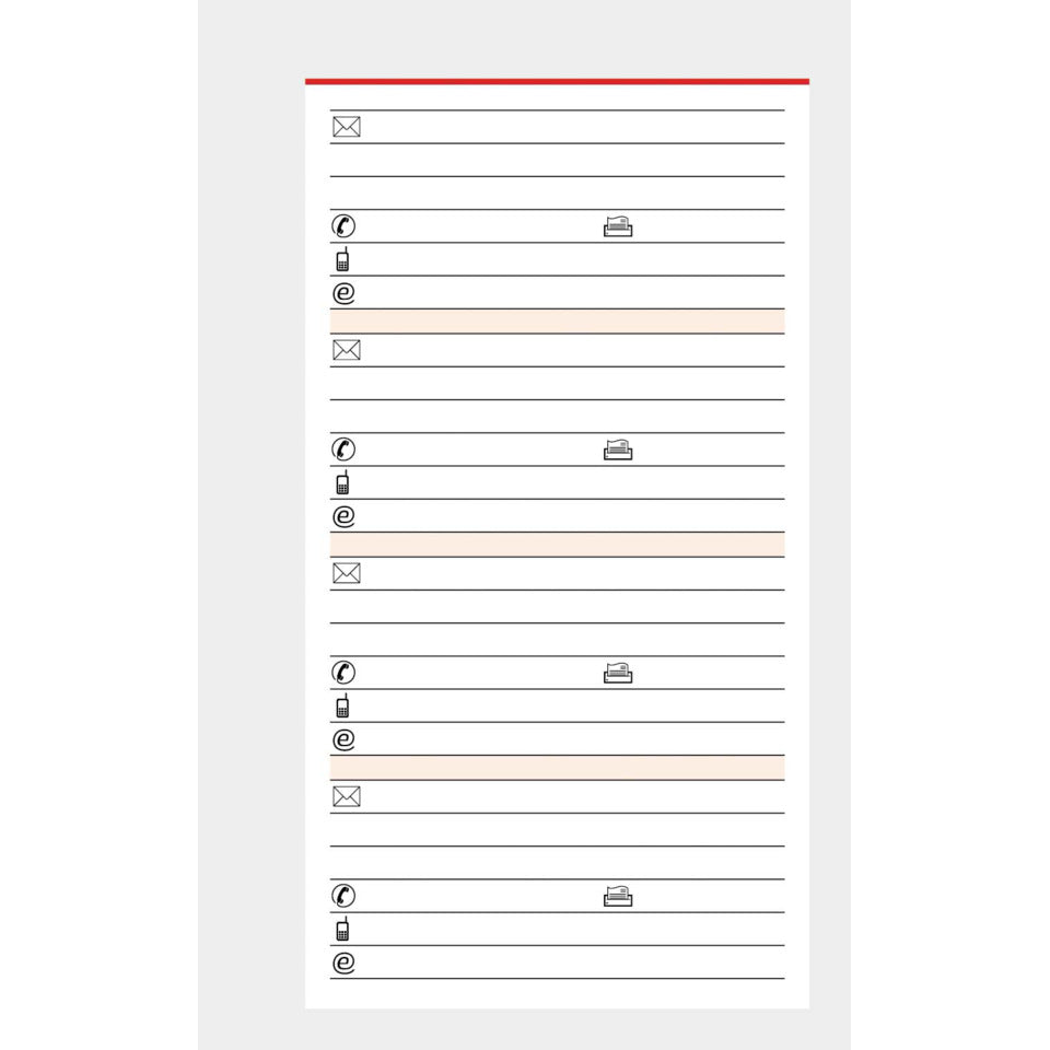Ersatzeinlage Pocket Adressen, A7, liniert, 50 Blatt BSB 02-0074 BSB 02-0074 Telefon
