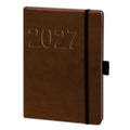 Buchkalender V-Book, A5, 1W/2S, Kunstleder, braun BSB 02-0148 BSB 02-0148 1W/2S