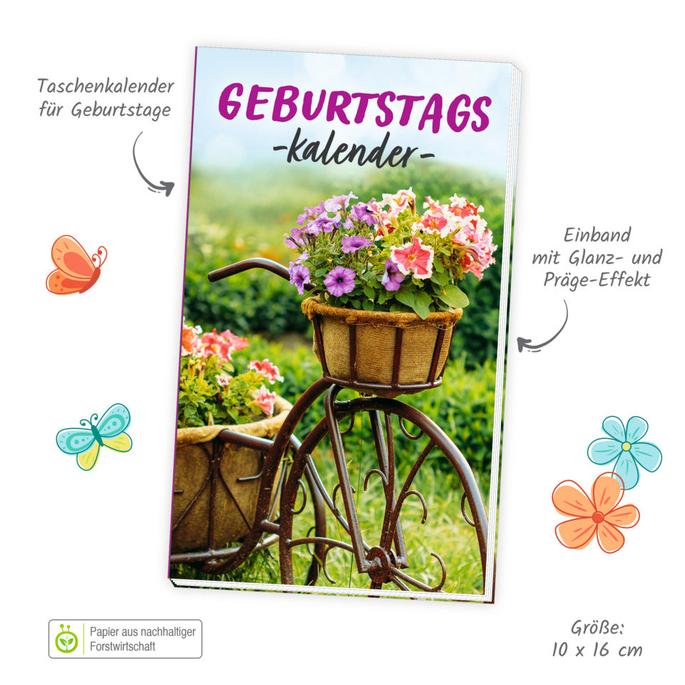 Taschengeburtstagskalender Romantik, 10 x 16 cm TRÖTSCH 52817N TRÖTSCH 52817N undatiert