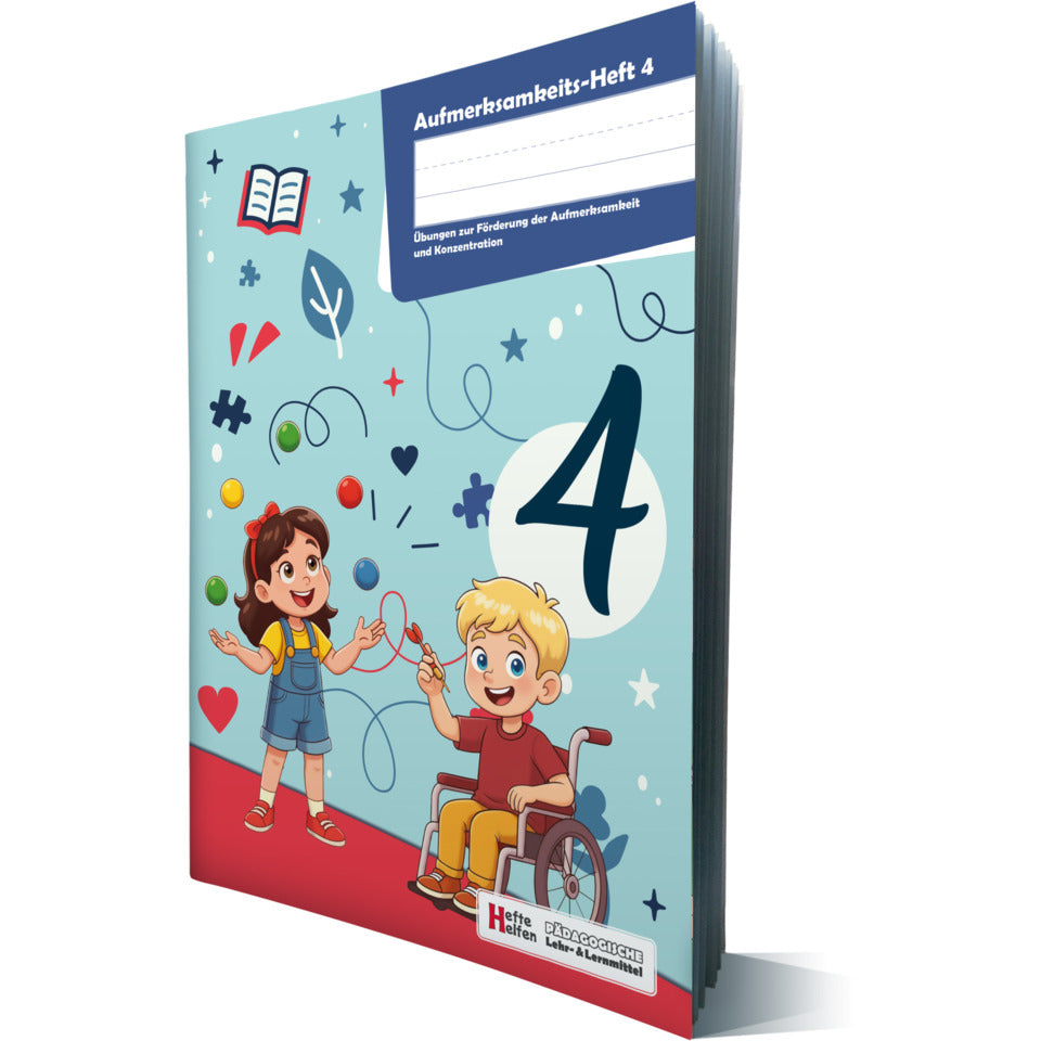 Aufmerksamkeits-Heft 4, A4 HEFTE HELFEN 4002-0831 HEFTE HELFEN 4002-0831  A4