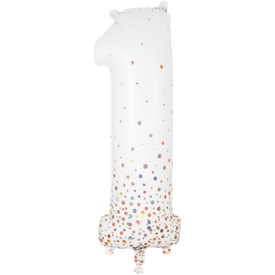 Folienballon Sparkling Fizz Zahl 1, 86 cm, rosegold OAK TREE F606814 OAK TREE F606814 Sparkling Fizz