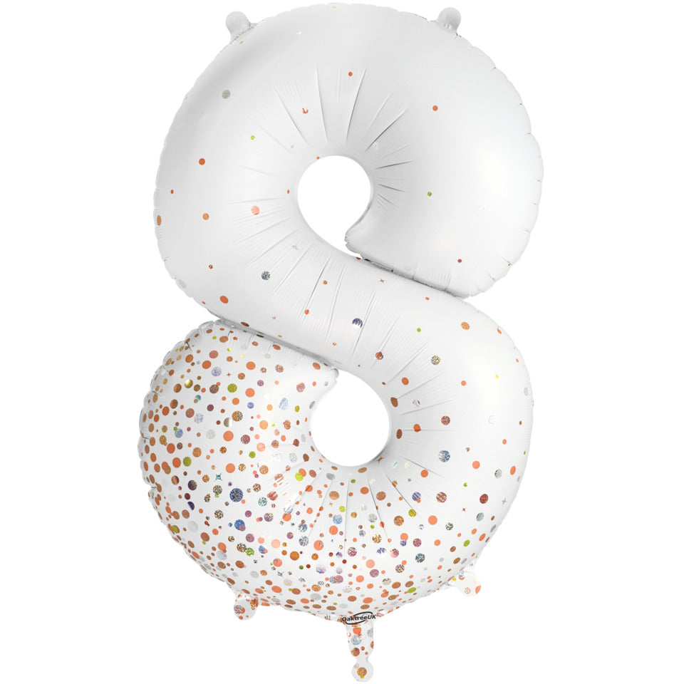 Folienballon Sparkling Fizz Zahl 8, 86 cm, rosegold OAK TREE F606883 OAK TREE F606883 Sparkling Fizz