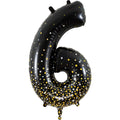 Folienballon Sparkling Fizz Zahl 6, 86 cm, schwarz/gold OAK TREE F606968 OAK TREE F606968 Sparkling Fizz