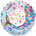 Folienballon Mermaid Birthday, Ø 46 cm OAK TREE F229721 OAK TREE F229721 Iridecent 46 cm