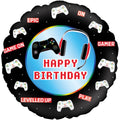 Folienballon Controller Happy Birthday, Ø 46 cm OAK TREE F229707 OAK TREE F229707 Holo 46cm