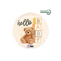 Folienballon Teddy Hello Baby, Ø 46 cm GRABO F26548 GRABO F26548 heliumgeeignet