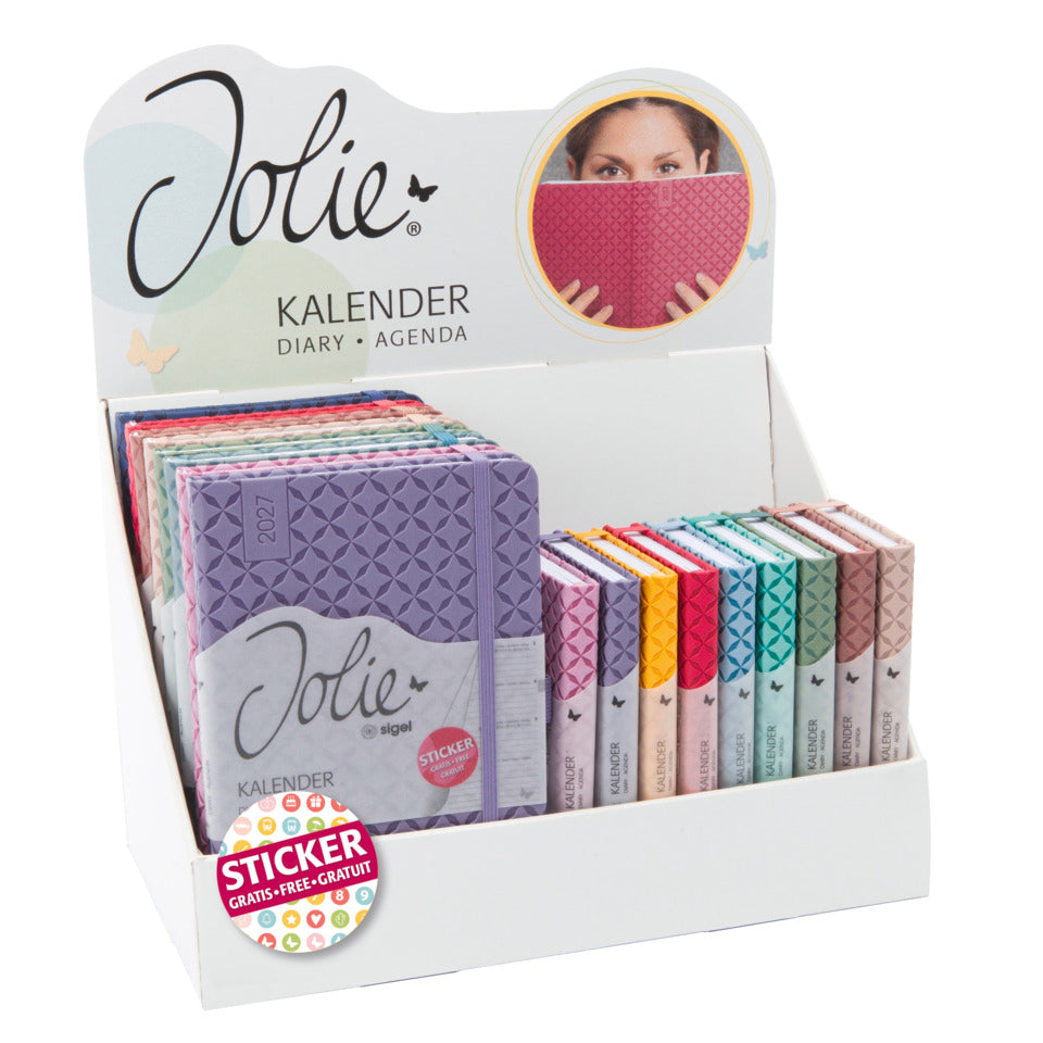 Warenpaket Notizbuch Jolie Flair 2027, A5/A6, 17 Stück, sortiert SIGEL SF582 SIGEL SF582 Jolie Warenpaket