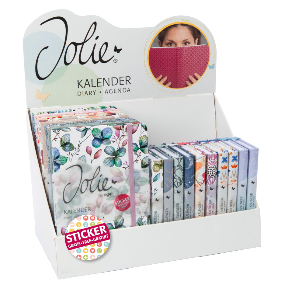 Warenpaket Buchkalender Jolie Beauty 2027, A5/A6, 18 Stück, sortiert SIGEL SF583 SIGEL SF583 Jolie Warenpaket