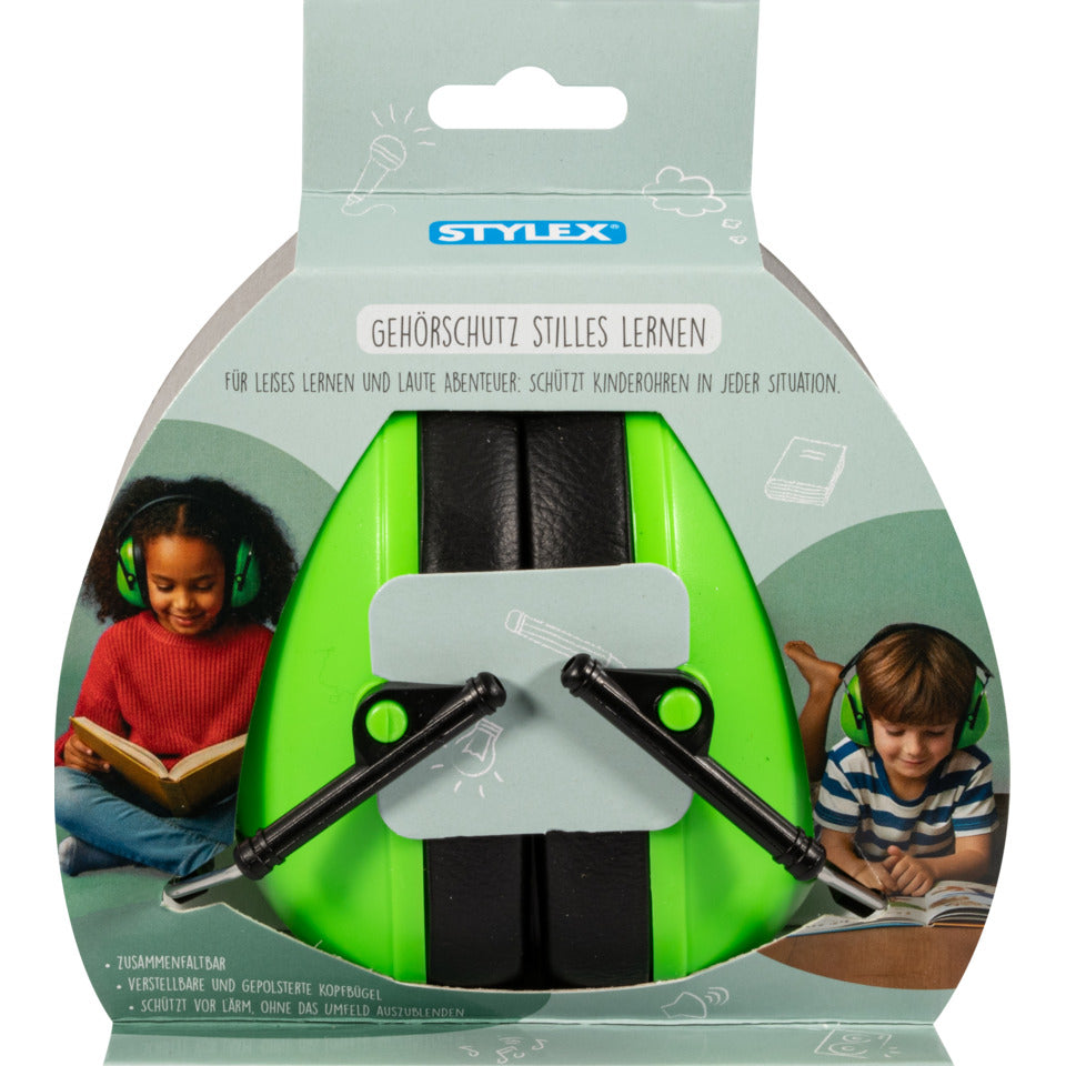 Gehörschutz Stilles Lernen, M/L, 23 dB, grün STYLEX 42302 STYLEX 42302 Stilles Lernen