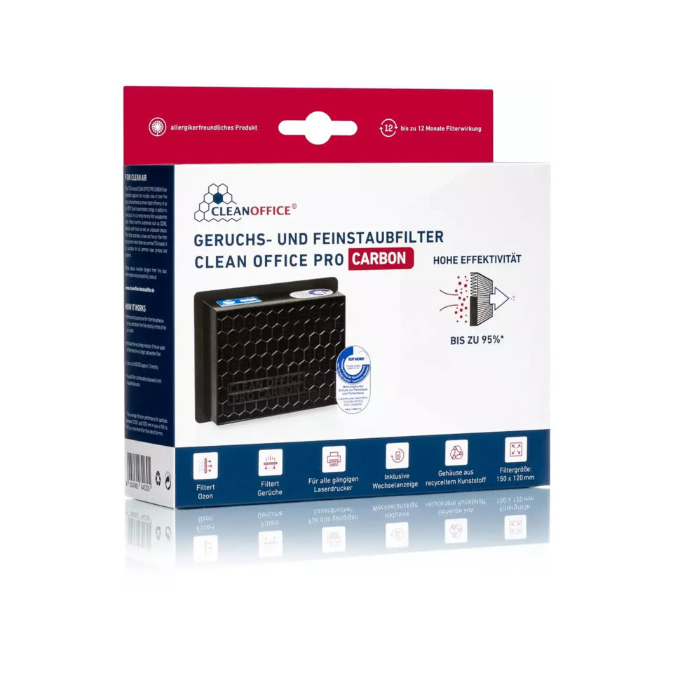 Drucker-Feinstaubfilter Carbon, 15 x 12 x 5 cm CLEAN OFFICE 406759 CLEAN OFFICE 406759 150x120x50mm