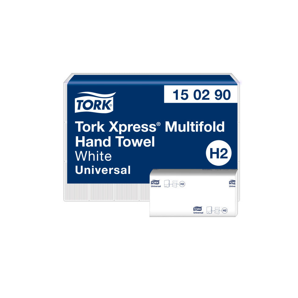 Falthandtuch System H2, 2-lagig, Multifold, 4746 Stück, weiß TORK 150290 TORK 150290 Sys.H2 Multifold
